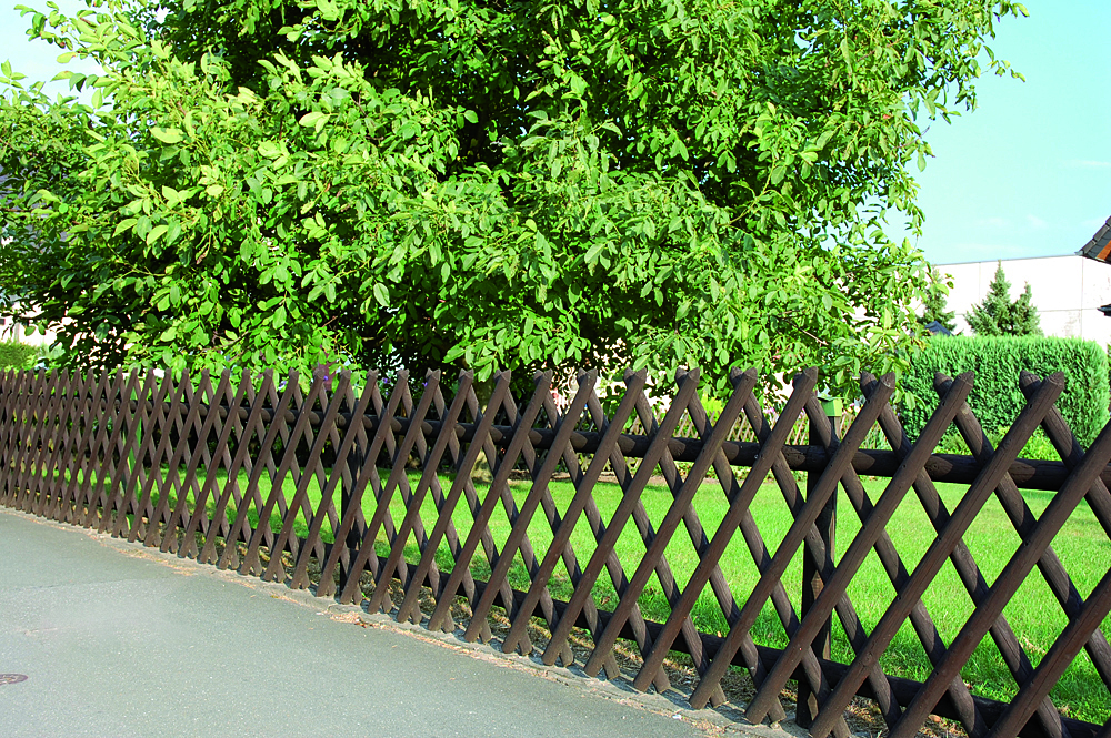 Scherenzaun teak